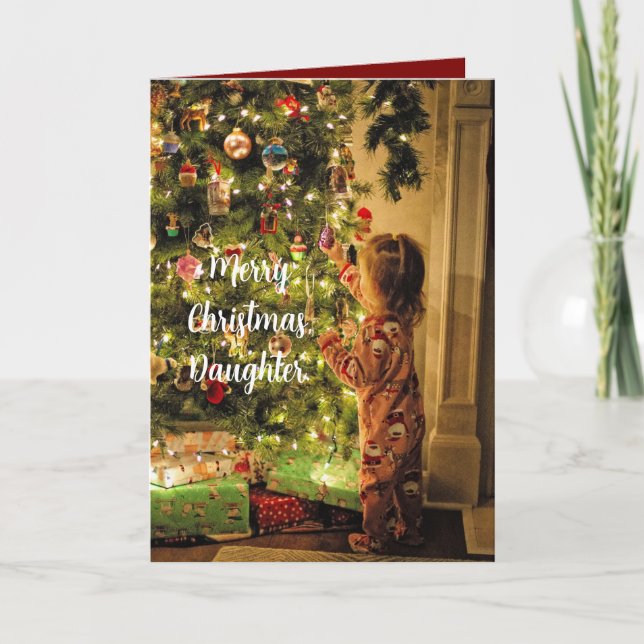 ETT DAUGHTER GROTT CHRISTMAS CARD TACK KORT (Framsida)