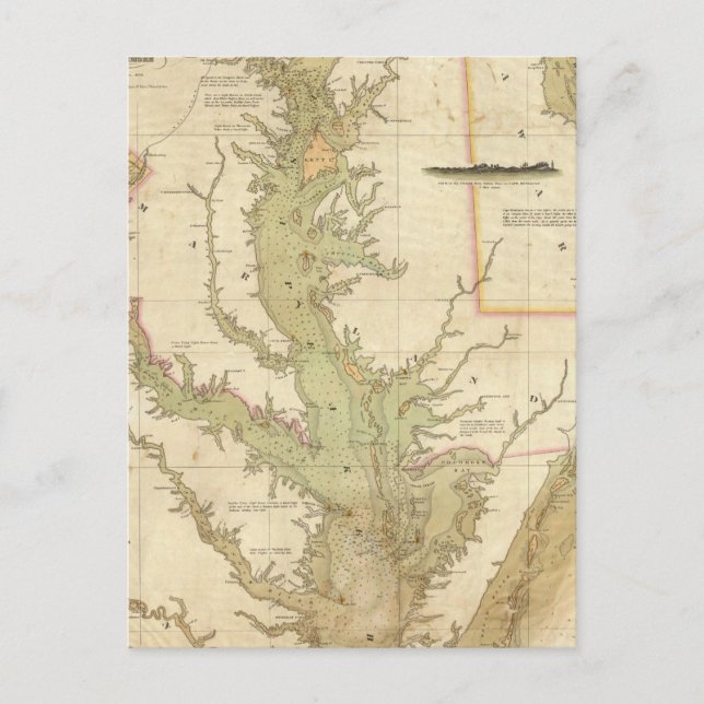 Ett diagram över chesapeake- och sensibiliseringss vykort (Framsida)