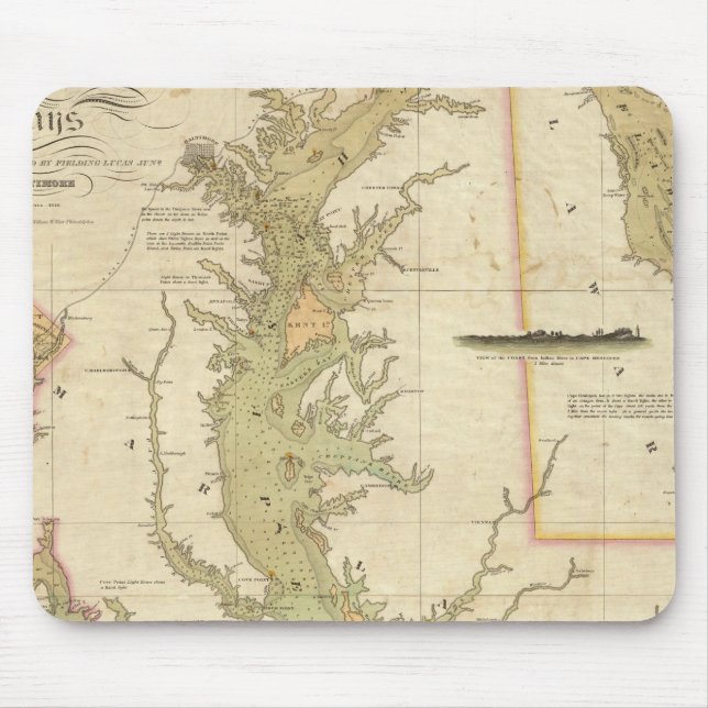 Ett diagram över segmenten Chesapeake och Delaware Musmatta (Framsidan)