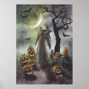 Ett dimmigt går på Halloween. Poster