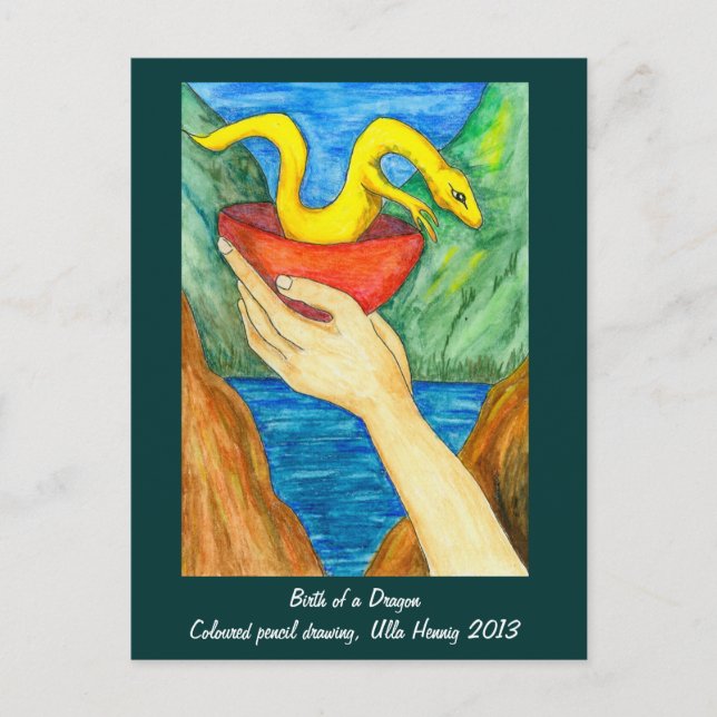 Ett dragvagnsvykort vykort (Framsida)