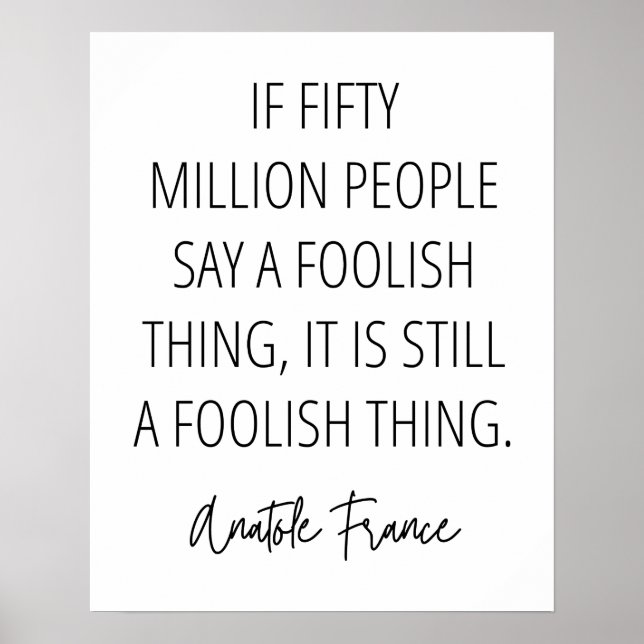 Ett dumt Sak är ett dumt Sak. Poster (Framsidan)