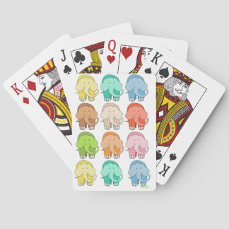 Ett dussin elefanter som spelar kort casinokort