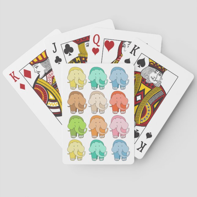 Ett duszen Elephants-kort Casinokort (Baksidan)