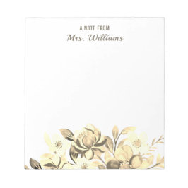 Ett eget namn på Blommigten Anteckning från vatten Anteckningsblock