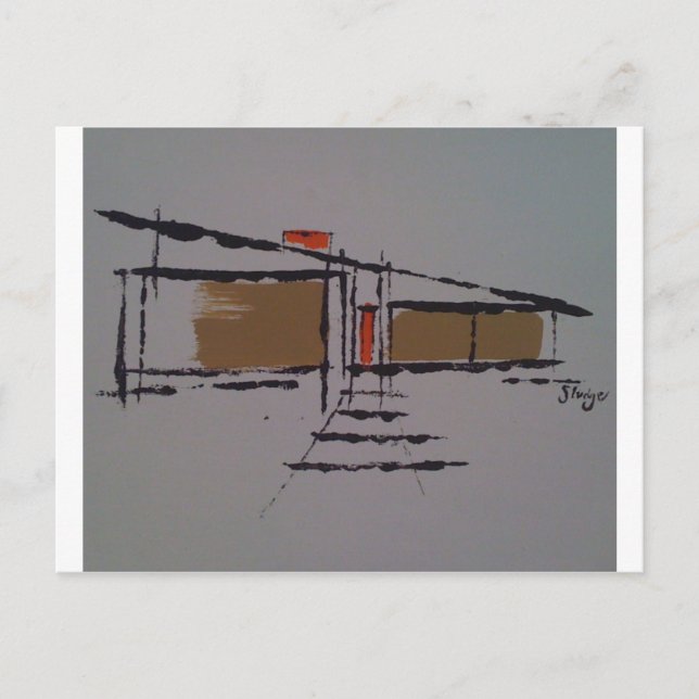 Ett Eichler-hem på T #1 Vykort (Framsida)