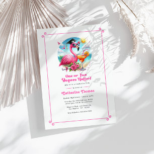 Ett eller Två Grader Varmare Ljusrosa Flamingo Gra Inbjudningar