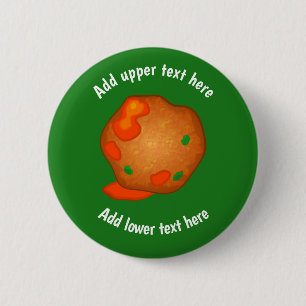Ett enda Meatball med sås - lägg till slogan/namn Knapp
