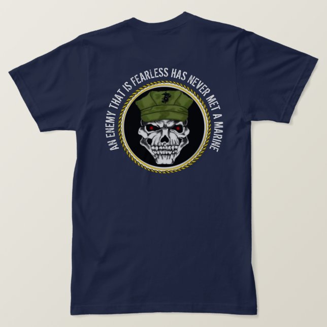 ETT ENEMY SOM ÄR FEARLESS T-Shirt (Design baksida)