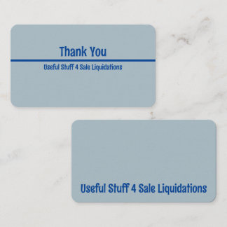 Ett enkelt blått Anpassade - tack för dina kort