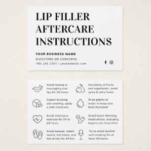 Ett enkelt Färg-jaktkort för påfyllning av botox Visitkort