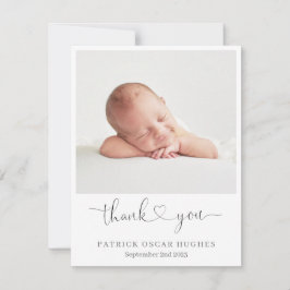 Ett enkelt födelseattest, tack för hjärtat inbjudningar