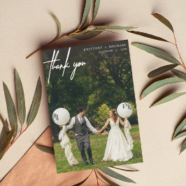 Ett enkelt fotomodernt tackkort tack kort