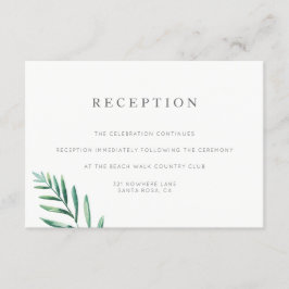 Ett enkelt grönt bröllopskort tilläggskort