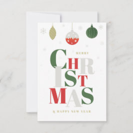 Ett enkelt julhälsningskort i elegant. kort