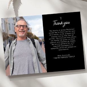 Ett enkelt Kor-fotopatal tackkort Inbjudningar