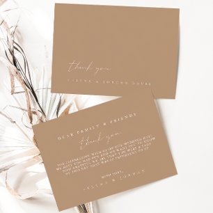 Ett enkelt Modern Bröllop-tackkort Tack Kort