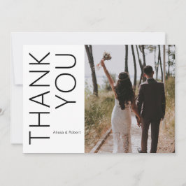 Ett enkelt Modern Photo Bröllop-tack - ditt kort