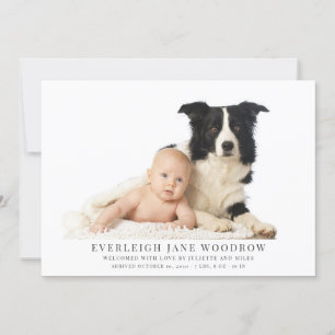 Ett enkelt modernt foto-Baby-meddelande