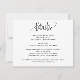 Ett enkelt modernt, minimalistiskt Bröllop-kort fö Inbjudningar