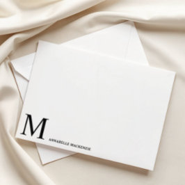 Ett enkelt, modernt, minimalistiskt svart monogram inbjudningar