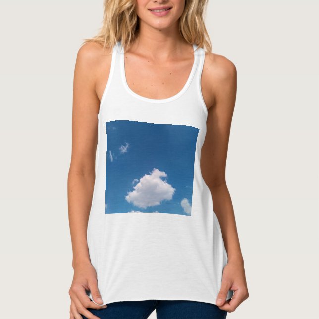 Ett enkelt moln linne med racerback  (Framsida)