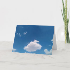 Ett enkelt moln tack kort