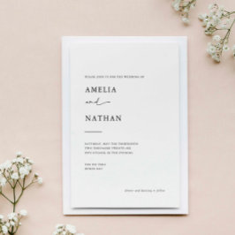 Ett enkelt och modernt foto av contemporaryn bröll inbjudningar