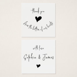 Ett enkelt och modernt tack som du hör ett par kor fyrkantigt visitkort