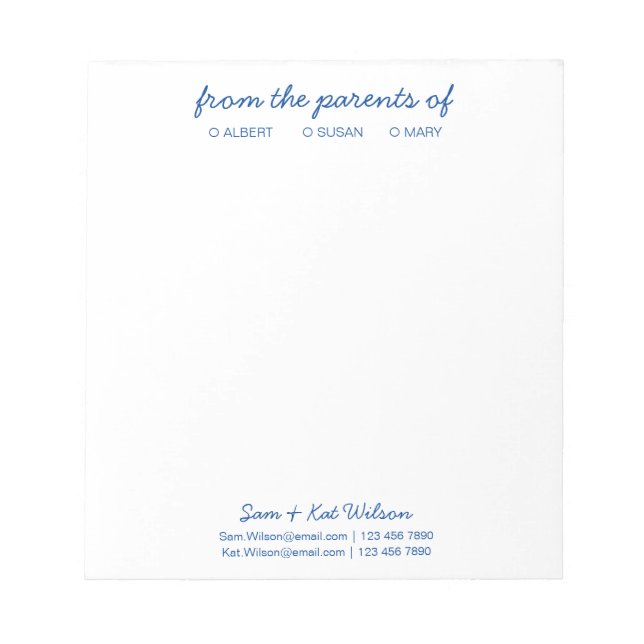  Ett enkelt skript från överordnad till  Anteckningsblock (Framsida)