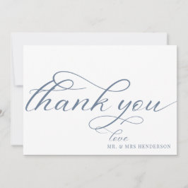 Ett enkelt skript med minimalistiskt Bröllop-tack. Tack Kort
