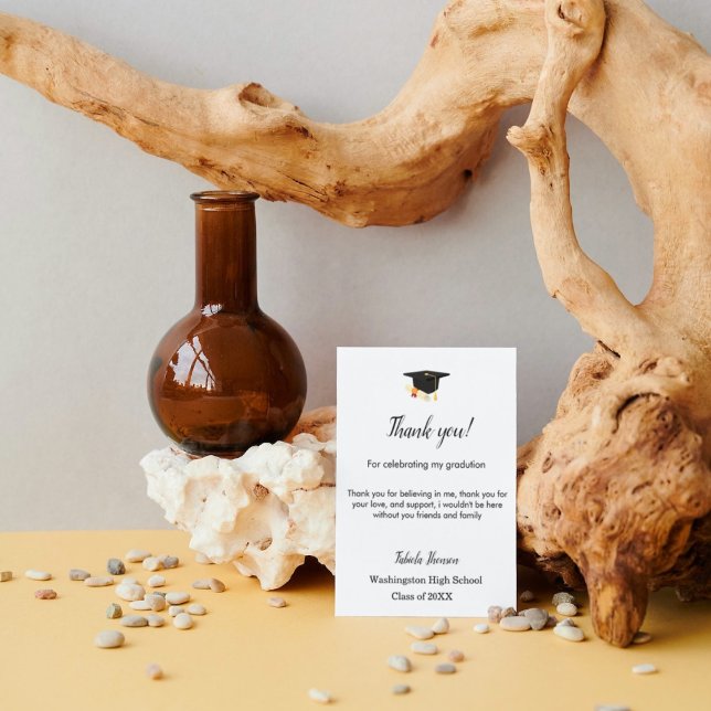 Ett enkelt skript-studenten-tackmeddelande tack kort (Skapare uppladdad)