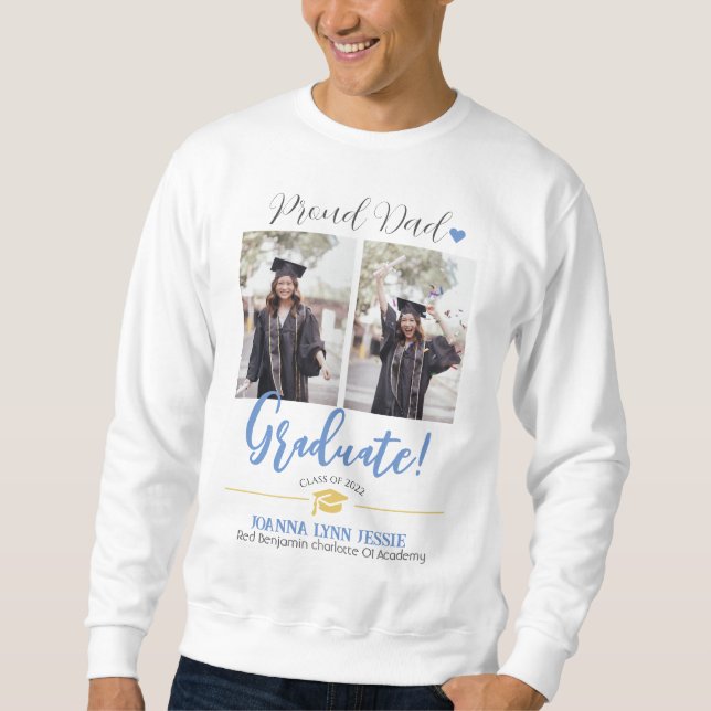 Ett enkelt Studenten Cap-tackskript för Elegant gu Lång Ärmad Tröja (Framsida)