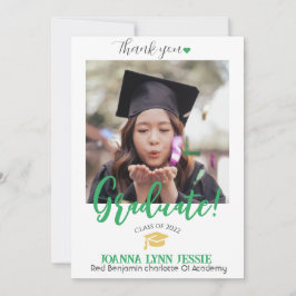 Ett enkelt Studenten Cap-tackskript för Elegant gu Tack Kort