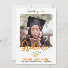 Ett enkelt Studenten Cap-tackskript för Elegant gu Tack Kort