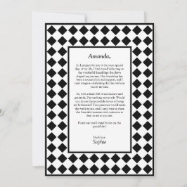 Ett enkelt svart vitt kort som har kontrollerats s