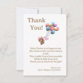 Ett enkelt tack för ditt kort för kulörat och ball