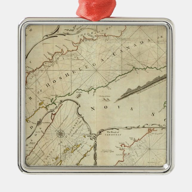 Ett exakt diagram över floden St Lawrence Julgransprydnad Metall (Framsidan)