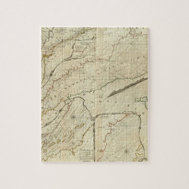 Ett exakt diagram över floden St Lawrence Pussel (Vertikal)