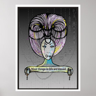 Ett exempel på ångpunk stil Rococo dam Poster