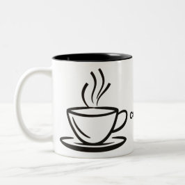 Ett exempel på kaffet kopp. Två-Tonad mugg