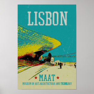 Ett exempel på MAAT-museet i Lissabon Poster Portu