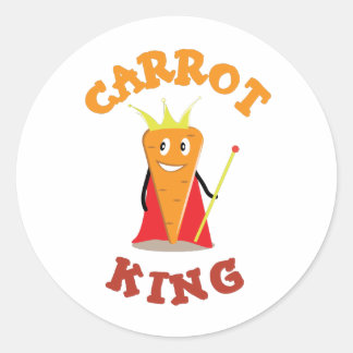 Ett exempel på royalet Carrot kung vegetabiliskt k Runt Klistermärke