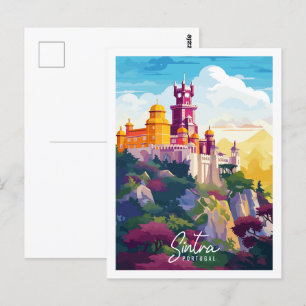 Ett exempel på Sintra Portugal vintage resor ställ Vykort
