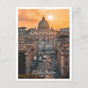 Ett exempel på St Peters Basilica Travel Ställe Vykort