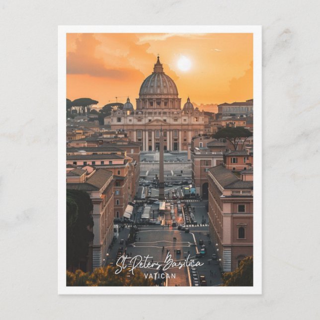 Ett exempel på St Peters Basilica Travel Ställe Vykort (Framsida)