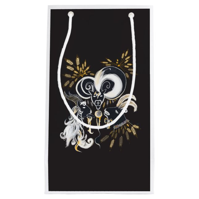 Ett exempel på svart och vit singing Goats bläck (Framsidan)