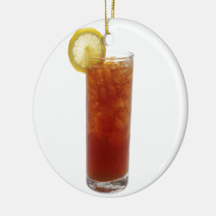Ett exponeringsglas av Iced Tea Julgransprydnad Keramik