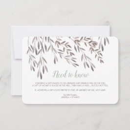 Ett Extra Inläggs Kort för Vildblommabryllop