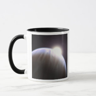 Ett extrasolar planet med dess förälderstjärna mugg